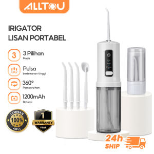 ALLTOU Water Flosser Portable Dental Floss Semprotan Gigi Elektrik Oral Irrigator USB Pembersih Gigi