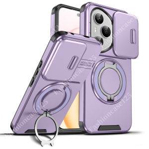 HONOR 400 5G Shockproof Casing Armor Slide Magnetic Casing For Honor 400 Pro Honor400Lite honor400Pro 400 Lite Honor400 5G 2025 Ring Stand Protection Phone Back Cover