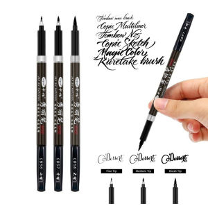 AICRANE Calligraphy Pen 3 pcs Brush Pen Hard and Soft Tip Lettering Pens Brush Writing ArtSupplies