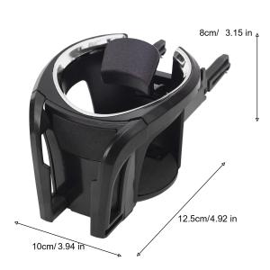 2 in 1 Car Air Vent Cup Holder Phone Mount Multifunctional Design Adjustable Clip Fits Most Phones and Beverage Cups
