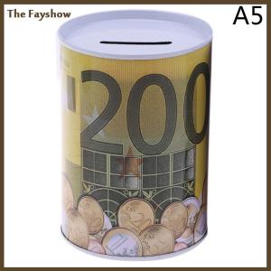 [The Fayshow] Euro đô la tiền Hộp An toàn xi lanh con heo đất ngân hàng ngân hàng cho tiền xu tiền gửi hộp
