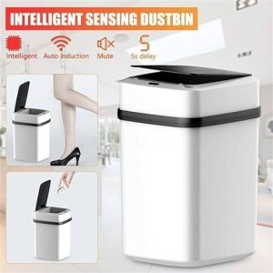 13L Automatic Dustbin Sensor Bin Trash Bin Smart Trash Kitchen Bathroom Waste Bin with Lid Smart Sensor Garbage Bucket