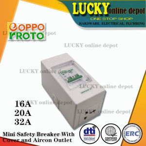 rROTO DZG47-63-2P C/O MINI SAFETY BREAKER AND AIRCON OUTLET WITH COVER