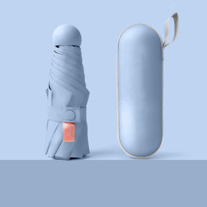 (ส่งฟรี) ร่มกันUV ร่ม ร่มกันแดด ร่มกันฝน Umbrella ร่มแคปซูล ร่มพับ ร่มไซส์พกพา กันยูวี พร้อมกล่องเก็บ ร่มแฟชั่น ร่มกันฝน สีพื้น สไตล์มินิมอล