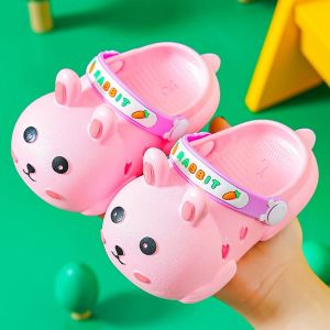 Sandal Slop Anak Cewek Bahan Karet Antislip Ringan Model Kelinci