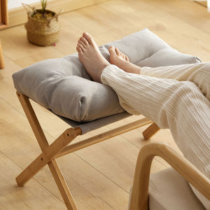 เก้าอี้พักเท้า เก้าอี้เปลี่ยนรองเท้า พร้อมเบาะนุ่ม - อุจจาระเท้าพับได้ที่เหลือด้วยเบาะนุ่มสำหรับสำนักงานห้องนอนห้องนั่งเล่น - Nana&Hani