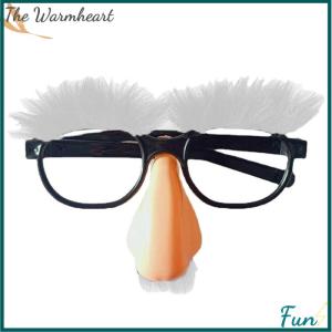 【The Warmheart】 Halloween Disguise Glasses And Mustache Funny Adult Big Nose Festival Supplies