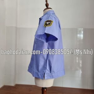 Áo bảo vệ ngắn tay vải si nẹp bo gấu kèm logo vai