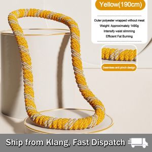 【READY STOCK】Household Fitness Soft Hula/Silent Weight Loss/Cool Model Ice Silk Ice Bean Hoop/Waist Reduction Equipment