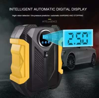 Pompa Ban Mobil Truk Motor Elektrik Cek Tekanan Angin Digital Pompa Ban Mobil Sepeda Motor Elektrik 12v Led Display Hanya 1 Menit / Pompa Ban Portable / Tube Inflator