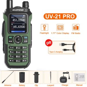 HT BF UV-21 Pro Walkie Talkie Dual Band FM Radio UHF VHF 10W 8800 maH
