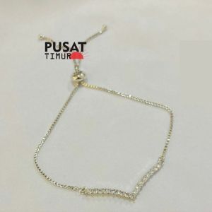 Gelang Fuji Serut Xuping Wanita Model Cantik Simpel Anti Karat | PUSAT TIMUR