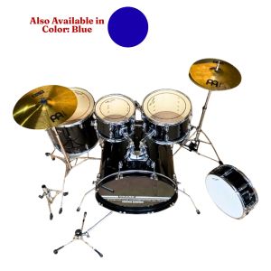 Chard C5G ull-Size 5-Piece Drum Set (Black Red  Blue)