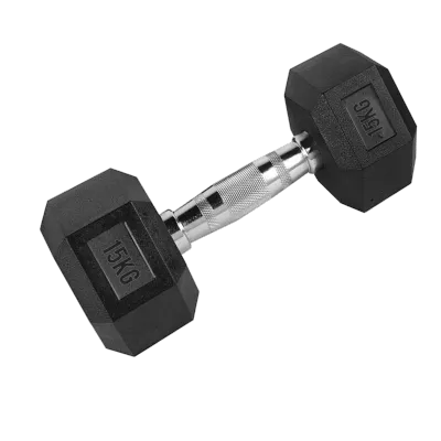 PROSPEC Hex Rubber Dumbbell (Pair 2PCS) 2.5Kg / 5kg / 7.5kg / 10kg / 12.5kg / 15kg / 17.5kg / 20kg / 22.5kg / 25kg