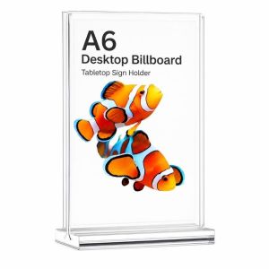 JIMEIXIAN01 Acrylic Giá đỡ màn hình để bàn Trong suốt hai  Trong suốt Giá đỡ menu Chất lượng cao A4/A5/A6 Giá đỡ ảnh Nhà hàng