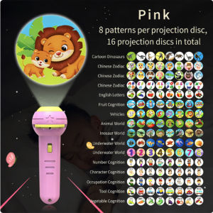 Baby Sleeping Light Toy Kids Flashlight Projector Torch Luminous Cartoon Animal Projection Lamp Mainan Awal