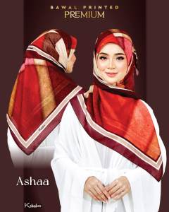 KEKABOO Tudung Bawal Premium Printed Koleksi Eid Adha / Rosabelle / 1.0 Bidang 45 Cotton (READY STOK)