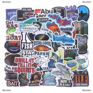 [COD] Abulaia Funny Phone Laptop Skateboard Car Fridge Box Tank Bucket DIY Decoration 50 100pcs Fisherman Fish Outdoor Go Fishing Stickers