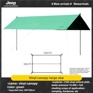 Jeep tinh tế cắm trại tráng bạc dã ngoại bảo vệ khỏi mưa dù để che nắng cắm trại ngoài trời Vuông Tán lều di động bọc bạc chống nắng mái hiên