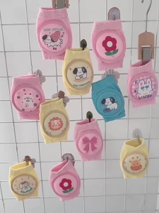 2Pcs Infant Baby Knee Guards 6M-2Y Toddlers Elastic Crawling Elbow Cushion Knee Protectors Breathable Safety Kneepad