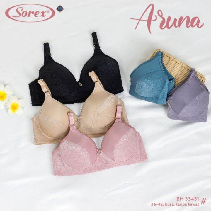 Sorex - Bra/BH Sorex Tanpa Kawat Kait 2 Busa Tipis PILIH WARNA