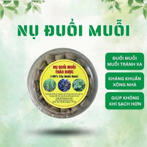 Nụ xông đuổi muỗi thảo dược 100% tự nhiên an toàn cho bé khử mùi ẩm mốc sạch không khí hộp 37 nụ