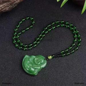 [COD] Biubiuni Tự Nhiên Màu Xanh Lá Cây Trung Quốc Agate Rồng Rose Mặt Dây Chuyền Ngọc Vòng Cổ Thời Trang Đồ Trang Sức Quyến Rũ Khắc Phước Amulet Quà Tặng Cho Phụ Nữ Người Đàn Ông