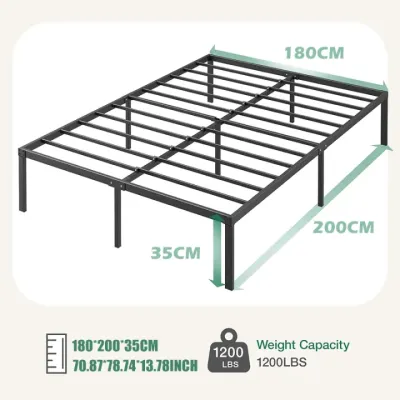 MEITIAN Iron Bed Frame Luxury Metal Bed Frame Without Headboard Double Iron Bed Apartment Iron Bedstead