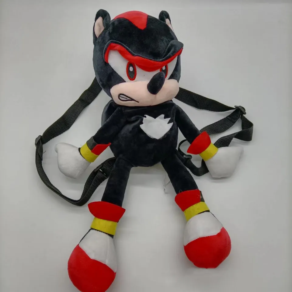 Plush Backpack Sonic Hedgehog School Bag 3D Sonic Model Plush Bag