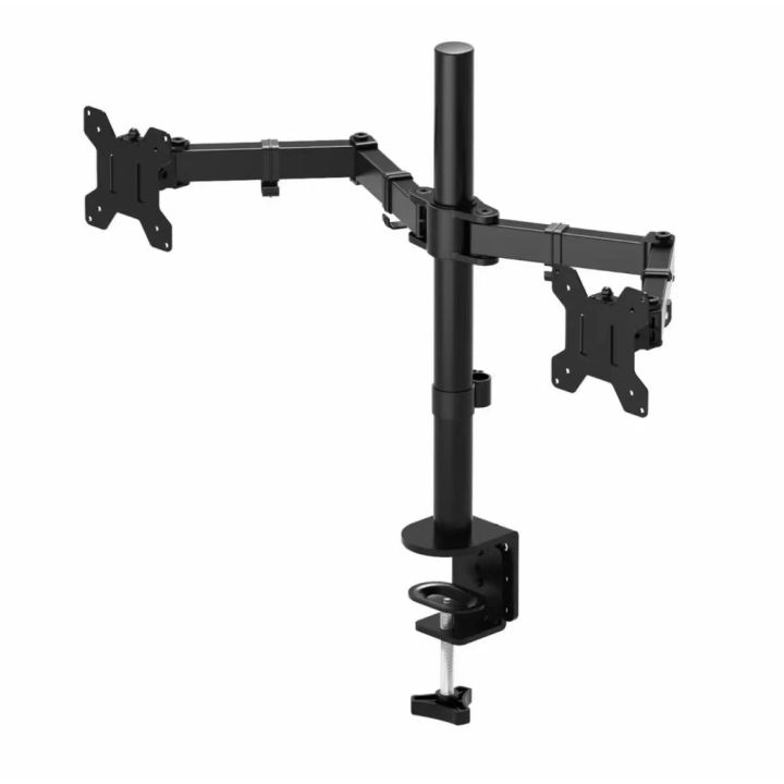 double Monitor Bracket Mount C-clamp and Grommet Desktop fixture ...