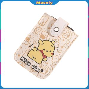 Masely Creative Card Wallet PU Pouch Ultra-thin Design 5 compartments Lady Mini Purse ID Card Holders