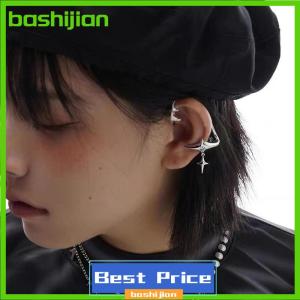 bashijian 1 cặp thời trang bạc màu sao Clip Ear Cuff Earrings đối với phụ nữ Zircon không hợp thời trang ear Clip Gothic không thường xuyên EARCUFF Bông tai đồ trang sức