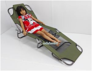 เตียงผ้าขนปุย ปรับ 3 ระดับ เตียงพับ3ตอน เปลพับผ้าขนนุ่มนอนสบาย