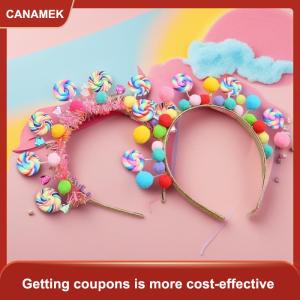 【CANAMEK】 Băng đô kẹo mút hoạt hình mới băng đô kẹo ngọt Phụ kiện tóc công chúa trái tim nữ tính