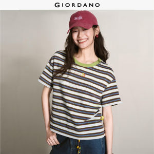 Giordano Women Tom & Jerry print striped short sleeve tee Free Shipping 18326814