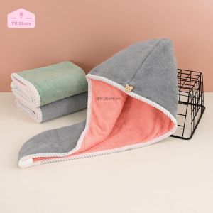 Khăn quấn đầu khô tóc siêu thấm hút 2 lớp microfiber lông cừu mỏng