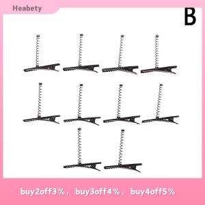 Heabety 10Pcs Black Metal Pinch Alligator Hair Clips 40mm With Wire Spring Craft Hairpin For Fashion Party Favor Children Toy