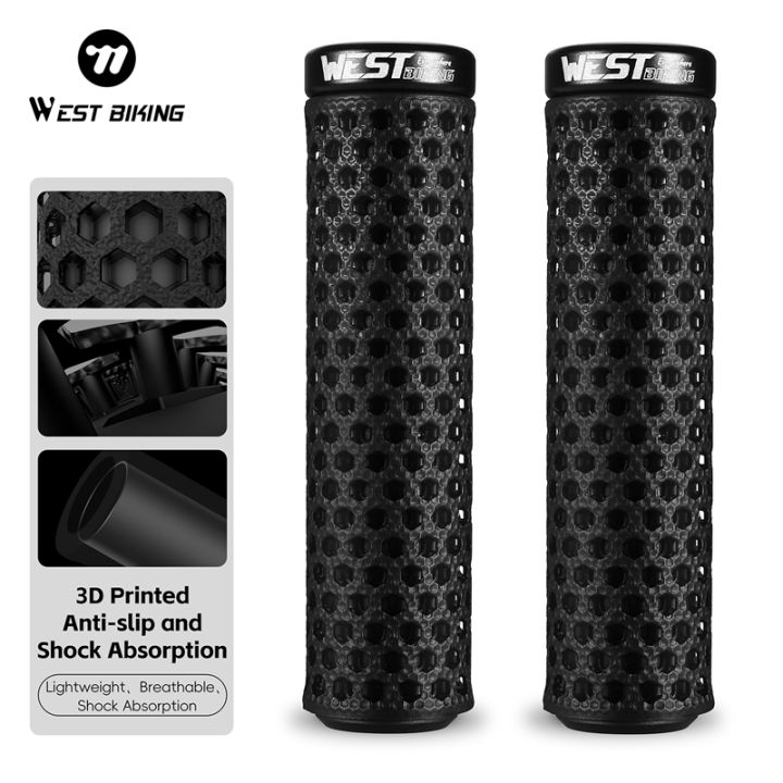 WEST BIKING 3D Printed Bike Grips Wear Resistant Dirt Resistant