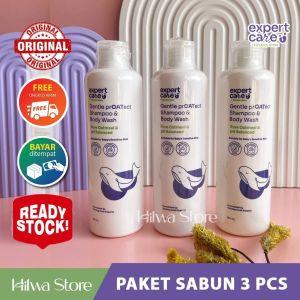 Expert Care - Paket 3pcs 2in1 Body Wash With Colloidal Oatmeal - Sabun & Sampo Anak & Bayi (Bpom)
