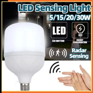 30W LED Sensor Light Bulb E27 Smart Radar Sound Motion Sensor Lamp Stair Hallway Energy-saving Light