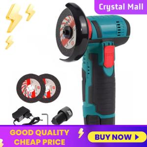 COD [Free Shipping] 12V 3 Inch Brush Mini Angle Grinder Rechargeable Household Cutting Machine Polishing Machine 19500rpm Filling Grinder