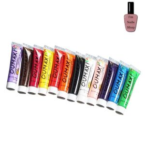 สีเพ้นเล็บแบบหลอด (แม่สีเพ้นเล็บSET12สี) สีเพ้นเล็บอะคลีลิคแบบหลอด ยาทาเล็บแบบหลอด