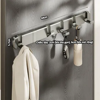Aikenn móc dán tường treo quần áo móc treo đồ tự dính không khoan chịu lực chống nước nhà tắm nhà bếp