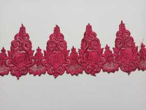 RENDA ROLL PINGGIRAN KEBAYA GAMIS BESAR LEBAR 16 CM CEMARA