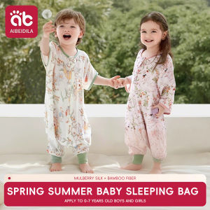 Swan Kids Sleeping Bag Cute Breathable Thin Sack Sleepsack Detachable Short Sleeves Sleepwear Wearable Blanket Bodysuit 1-5T2026