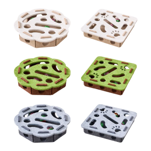 Interaction Felt Puzzle Box Cats Mental Stimulation Toy With Maze Bells Ball Design Encourage Curiosity And Playing