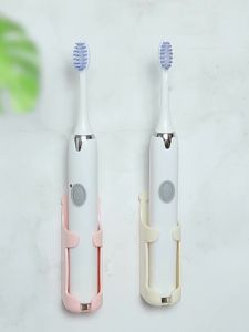 Cartoon Electric Wall-Mounted No-Drill Toothbrush Holder Wall-Mounted Rack Suction Wall-Mounted Storage Rack Bathroom Toothbrush Organizer [ Free Shipping ]