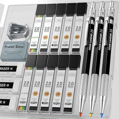 Four Candies metal draft pencil set