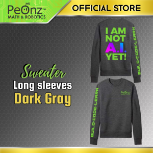 SWEATER LONG SLEEVES for kids and teens (I AM NOT A.I. YET!) by Peonz Robotics