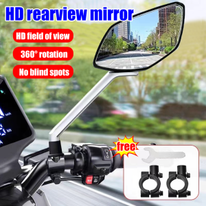 【Shipping from Malaysia】universal side mirror motorcycle 8mm anti glare rear view mirror 360° rotation without blind spots